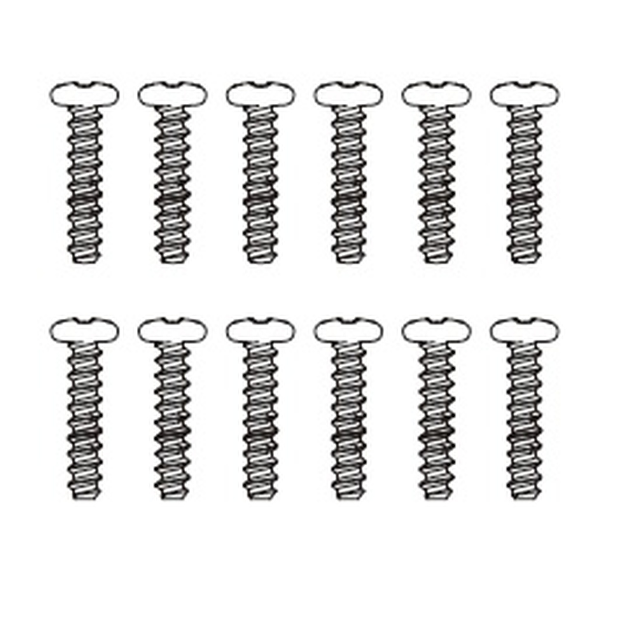 MJX Round head flat tail screws (12PCS)