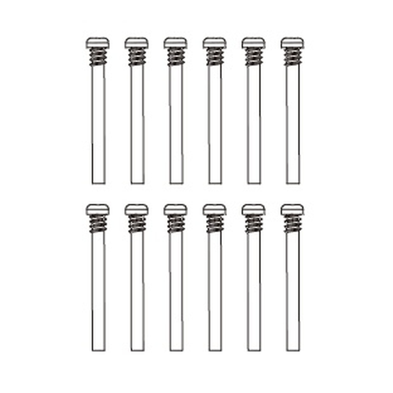 MJX Round head flat tail half teeth screws (12PCS)