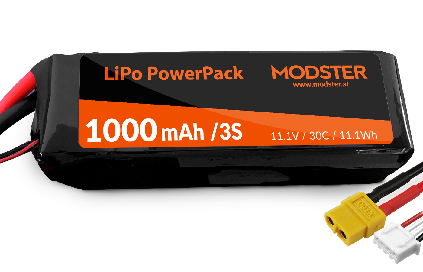 MODSTER LiPo Akku 3S 11,1V 1000 mAh 30C (XT60) PowerPack